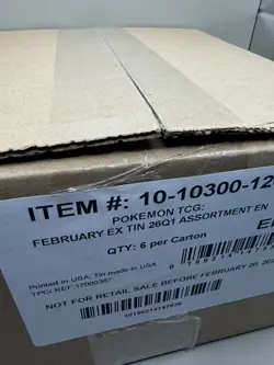 Pokemon - 2026 Mega Charizard X & Y ex Tin - Case of 6 - Factory Sealed - Image 4