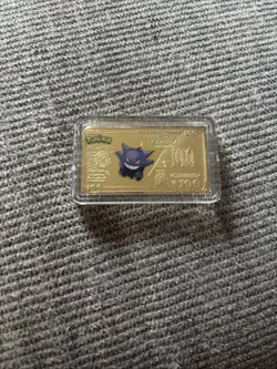 Pokemon Card and Collectible Gengar Gold-Plated Bar - Image 1