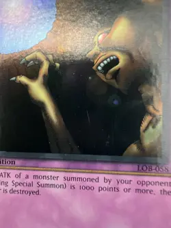 lot of 2 yugioh Cards, Trap Hole 1st Edition LOB, Summoned Skull MRD, Played - Image 5