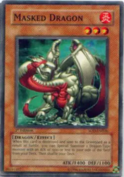 Yugioh! MP Masked Dragon - SOD-EN026 - Common - 1st Edition Moderately Played, E - Image 1