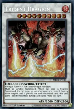 Yugioh! LP Trident Dragion - MP24-EN147 - Prismatic Secret Rare - 1st Edition Li - Image 1