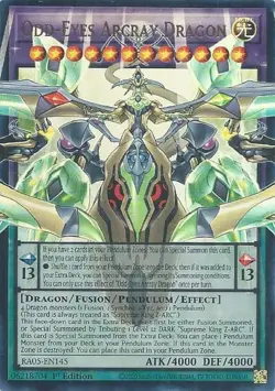 Yugioh! Odd-Eyes Arcray Dragon - RA05-EN145 - Ultra Rare - 1st Edition Near Mint - Image 1