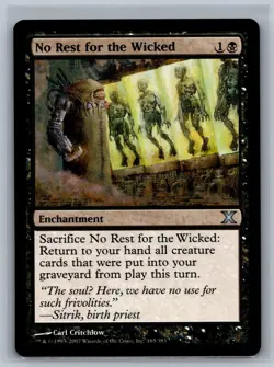 Magic MTG 10th Edition No Rest for the Wicked #165/383 TCG CCG Tenth - Image 1