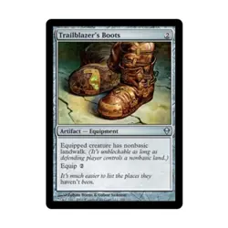 WOTC MtG Zendikar Trailblazer's Boots (U) NM - Image 1