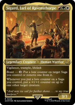 MTG - Sigurd, Jarl of Ravensthorpe (Foil Etched) - - Light Play - Foil - Image 1