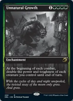 MTG - Unnatural Growth - Innistrad: Double Feature - Light Play - Normal - Image 1