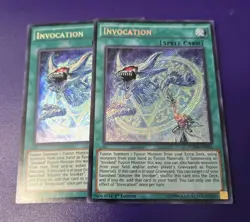 x2 Invocation Secret Rare Unl/1st Edition FUEN-EN035 NM Yugioh - Image 1