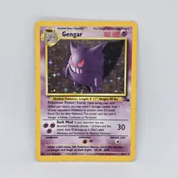 Pokemon TCG Gengar Fossil Set Holo Rare Card 5/62 - Image 1