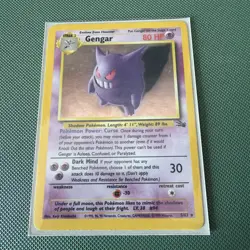 Pokemon TCG Gengar 5/62 - English Fossil WOTC Holo Rare Card LP - Image 1