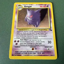 Pokemon TCG Gengar 5/62 - English Fossil WOTC Holo Rare Card LP - Image 2
