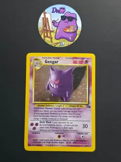 Pokemon TCG Gengar 5/62 - English Fossil WOTC Holo Rare Card LP - Image 1