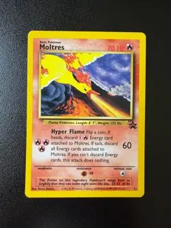 Pokemon Moltres Legendary Birds Promo UK Movie Card Vintage WOTC - Image 1