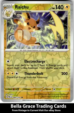 Raichu #064/193 SV02: Paldea Evolved Pokemon Uncommon Reverse Holo - Image 1
