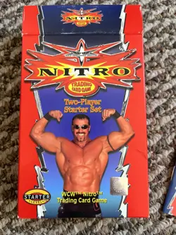 2000 WCW NITRO WRESTLING TWO PLAYER STARTER SET TRADING CARD GAME NEW Bagwell - Image 1