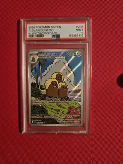 PSA 9 Pokemon TCG Alolan Dugtrio Card 208/191 Surging Sparks PSA 9 - Image 1