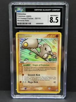 Hitmonlee EX Unseen Forces 25/115 Reverse Holo Stamped Graded Pokemon Card - Image 1