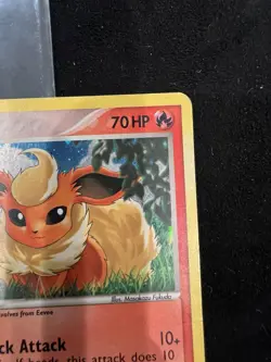 2006 Pokemon EX, POP - POP Series 3 Flareon #2 Holo Heavy Play - Image 3