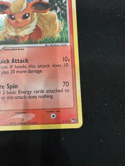 2006 Pokemon EX, POP - POP Series 3 Flareon #2 Holo Heavy Play - Image 5