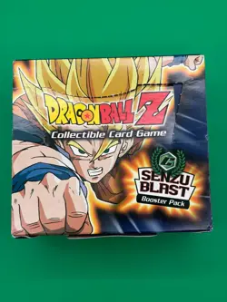 Dragon Ball Z CCG Senzu Blast Booster Box filled with loose cards. - Image 3