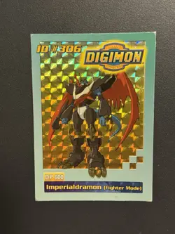 Digimon Imperialdramon (Fighter Mode) Holo Foil Bandai DP600 ID #306 Card 2000 - Image 1