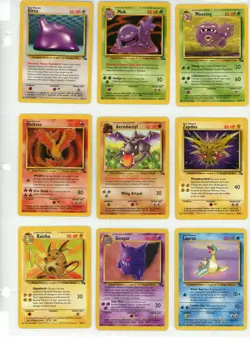 1999 Pokemon Vintage WOTC Trading Card Lot of 9 cards - Image 1