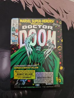 Doctor Doom (Borderless) Marvel Super Heroes Foil Comic Book Cover Magic MTG - Image 1