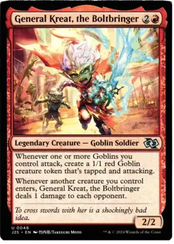 General Kreat, the Boltbringer (Anime) 48 Foundations Jumpstart MTG NM - Image 1