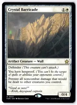 Crystal Barricade FDN 7 Magic: The Gathering R NM - Image 1
