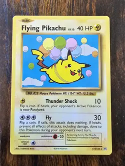 Flying Pikachu #110/108 XY - Evolutions Pokemon Secret Rare Near Mint Non Holo - Image 1