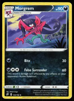 Morgrem 124/192 Uncommon Rebel Clash Pokemon Near Mint - Image 1
