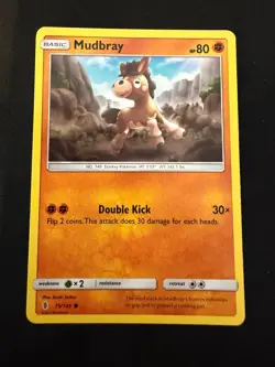 Mudbray 75/145 Common Guardians Rising Pokemon Near Mint - Image 1