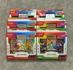 Pokemon TCG: First Partner Illustration Collection - Series 1 & 2 NEW SEALED x6 - Image 1