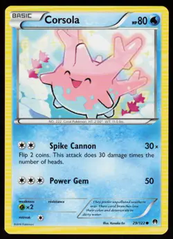 Corsola 29/122 Common BREAKpoint Pokemon Lightly Played - Image 1