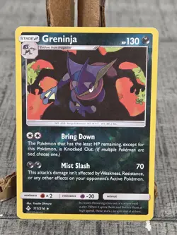 Greninja 117/214 Rare Reverse Holo Unbroken Bonds 2019 Pokemon TCG LP - Image 1