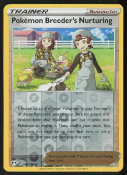 Pokemon Breeder's Nurturing 166/189 Darkness Ablaze Pokemon Reverse Holo LP - Image 1