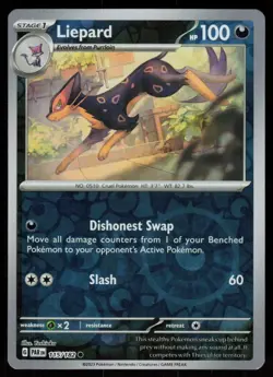 Liepard 115/182 Common Paradox Rift Pokemon Reverse Holo Near Mint - Image 1