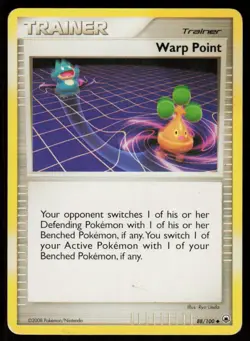 Warp Point 88/100 Uncommon Majestic Dawn Pokemon Damaged - Image 1