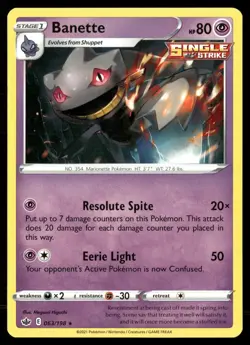Banette 063/198 Rare Chilling Reign Pokemon Near Mint - Image 1
