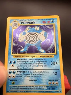 Pokemon Poliwrath 13/102 Rare Holo TCG VTG WOTC Base Set 1999 MP - Image 2