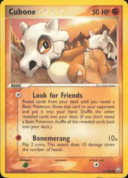 Cubone 51/109 Common Team Rocket Returns Pokemon Moderately Played - Image 1