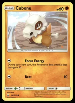 Cubone 90/214 Common Unbroken Bonds Pokemon NM - Image 1