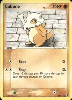 Cubone 60/113 Common Delta Species Pokemon Moderately Played - Image 1