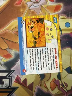 Pokemon Topps Looks Like Trouble #44 Pikachus Vacation Movie Blue logo NM - Image 2