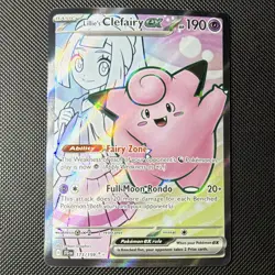 Pokemon TCG Lillie's Clefairy ex 173/159 Sv09 Journey Together UR Holo Eng - Image 1