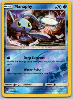 Manaphy 42 REVERSE HOLO UC Ultra Prism Pokemon NM - Image 1