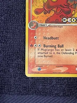 Pokemon TCG Magcargo 37/107 EX Deoxys Holo Stamped Rare English 2005 - Image 3