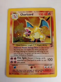 DAMAGED Pokemon Charizard Holo Rare 4/130 Base Set 2 1999 WOTC 120HP Stage 2 - Image 1