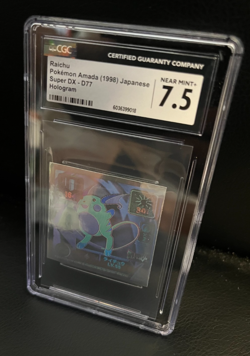 1998 Pokemon Super DX Amada #D77 Raichu Hyper Sticker CGC 7.5 - Image 3