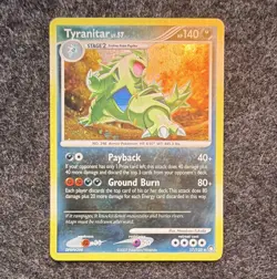 Pokemon 2007 Tyranitar 17/123 Mysterious Treasures Holo Rare ENG LP - Image 1
