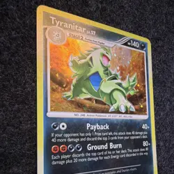 Pokemon 2007 Tyranitar 17/123 Mysterious Treasures Holo Rare ENG LP - Image 3